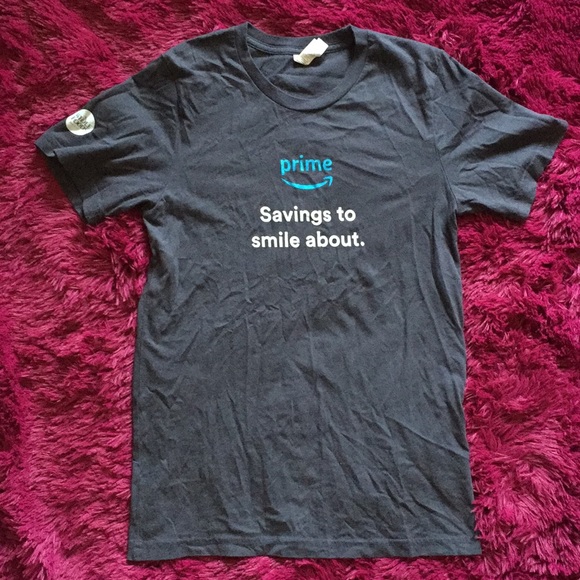 WFM Prime “Savings to Smile About” Amazon t-shirt - Picture 1 of 7